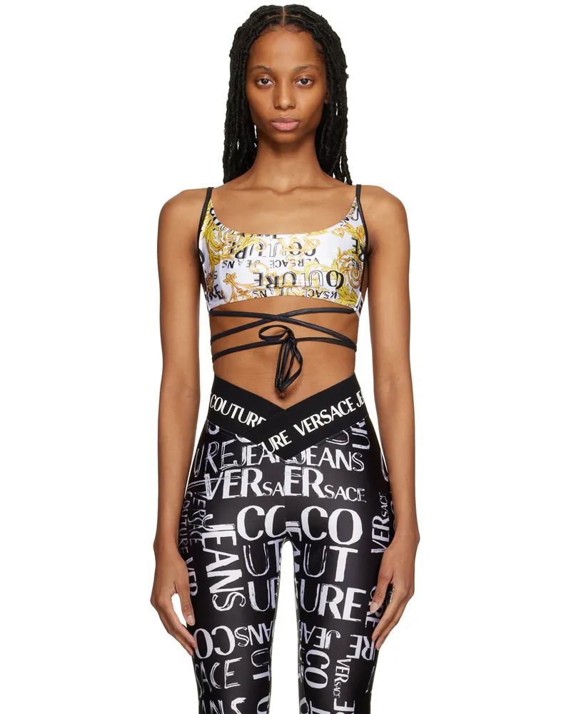 Versace Jeans White Graphic Tank Top Eg03