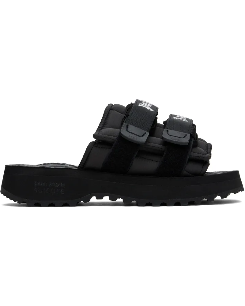 Palm Angels Black Suicoke Edition Moto-P Sandals Black
