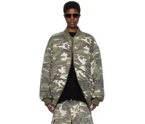 Green Camouflage Bomber Jacket