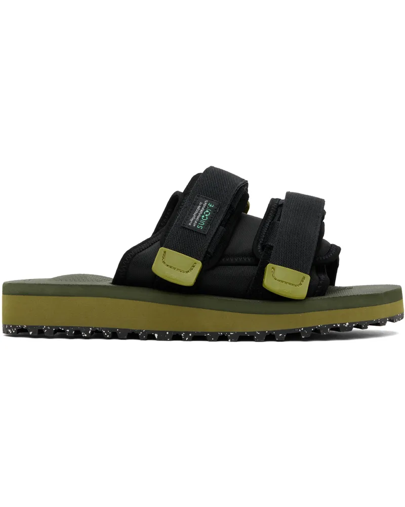 SUICOKE Black & Khaki MOTO-Cab-ECO Sandals Black