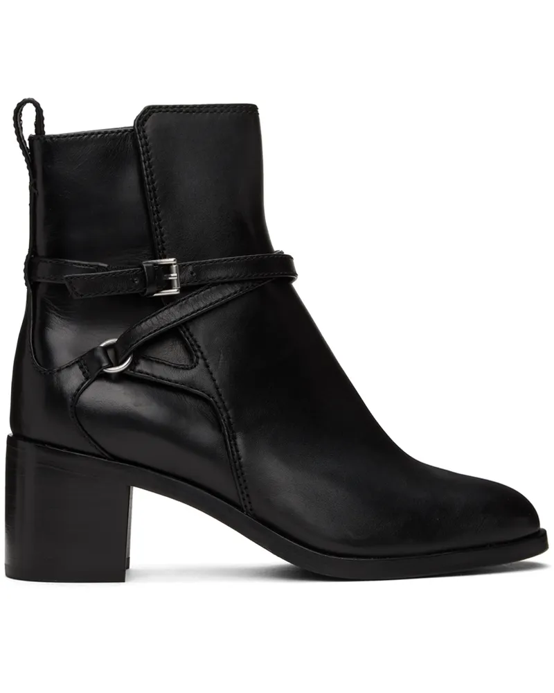 Rag & Bone Black Hazel Buckle Boots Blk
