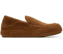 Brown Oasi Cashmere Wool Loafers