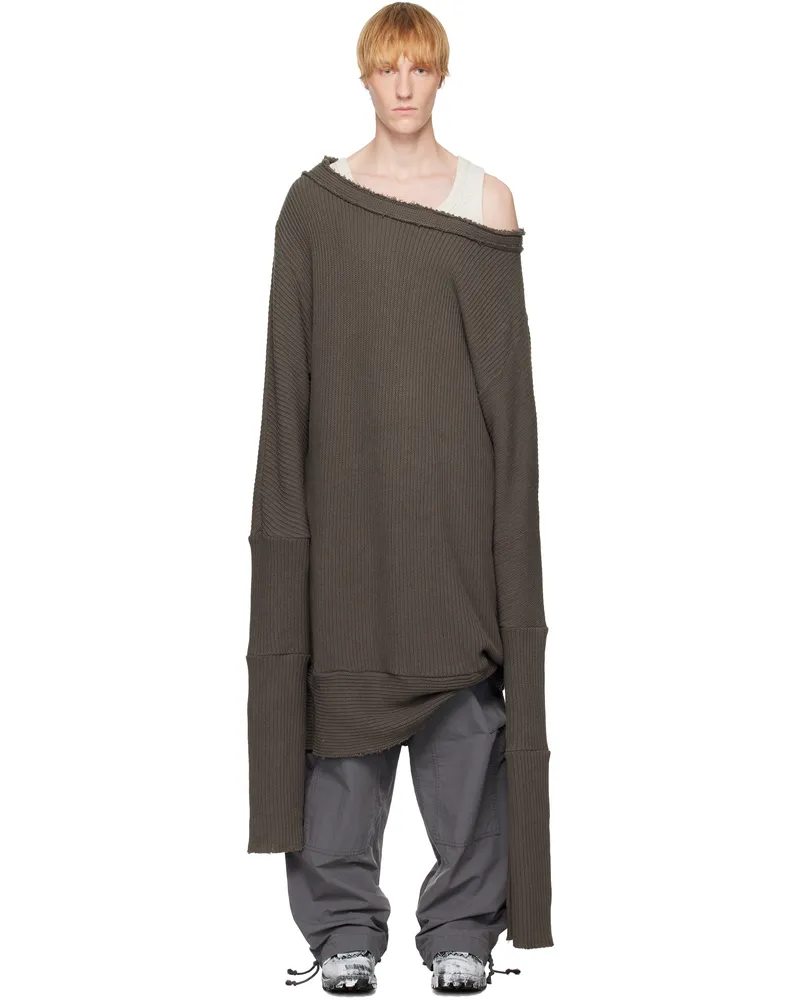 FourTwoFour on Fairfax Taupe Nomad Sweater Turtledove