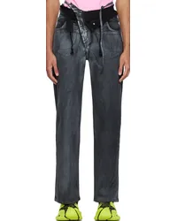 OTTOLINGER Black Double Fold Jeans Black