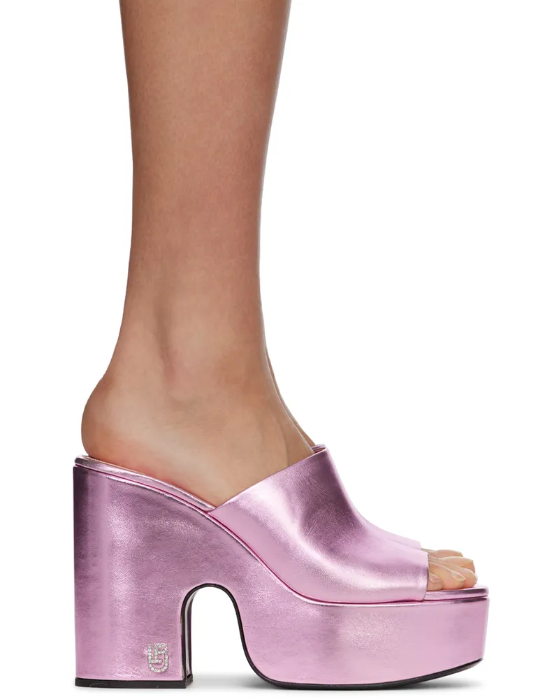 Les Petits Joueurs Pink Bianca Platform Sandals Pink