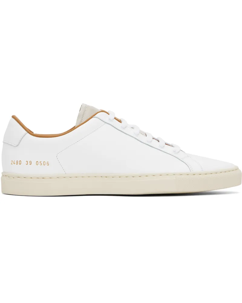 Common Projects White Retro Low Profile Sneakers 0506