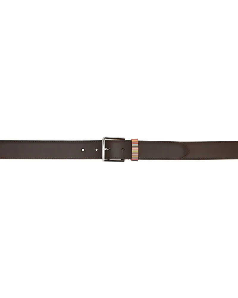 Paul Smith Brown Striped Belt 66