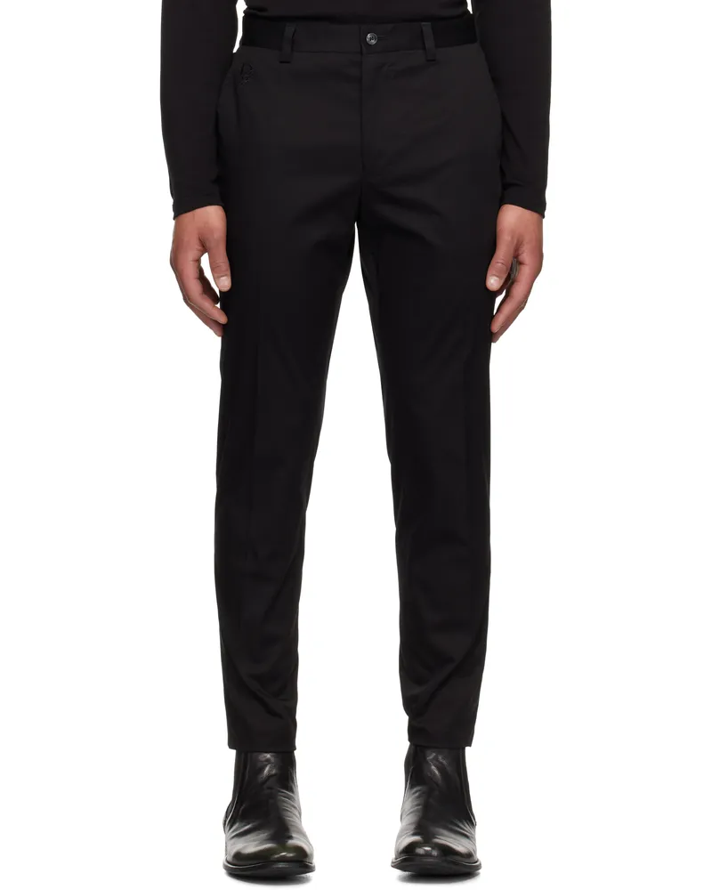 Dolce & Gabbana Black Twill Trousers Nero