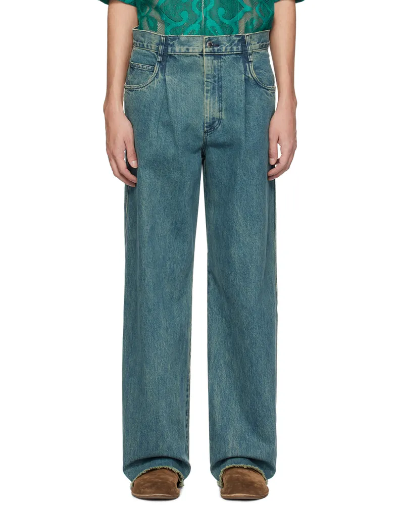 Song For The Mute Blue Boyfriend Jeans Blue