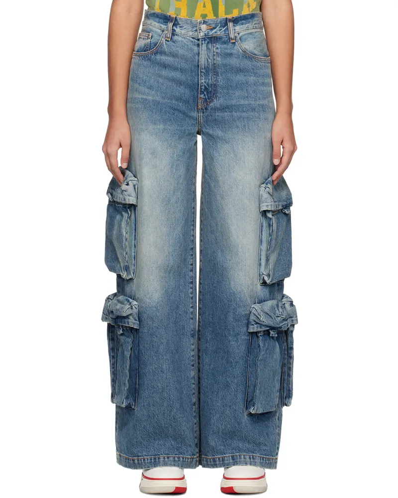 Amiri Blue Baggy Cargo Jean River