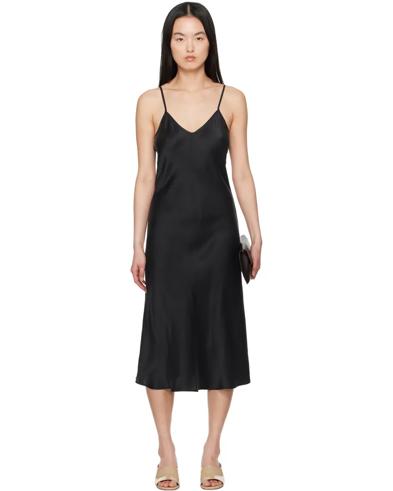 Silk Laundry Black '90s Midi Dress Black