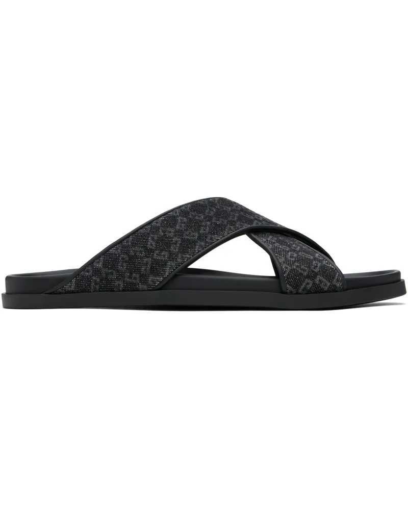 Givenchy Black G Plage Monogram 72 Pool Slides 001-black