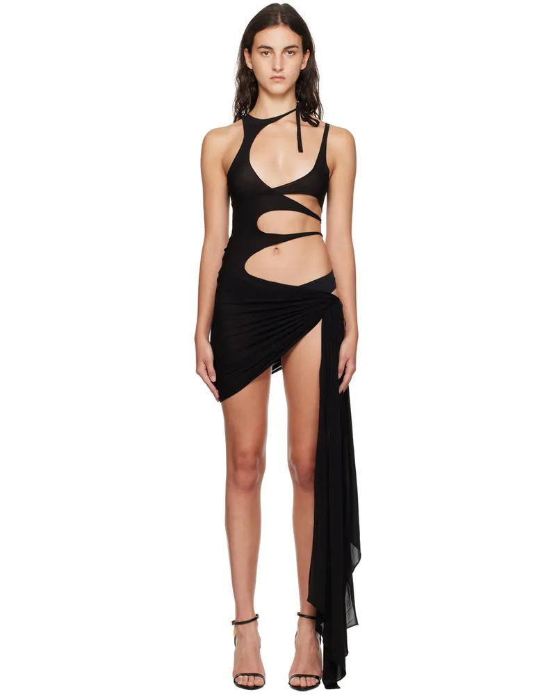 Thierry Mugler Black Cutout Minidress 1999