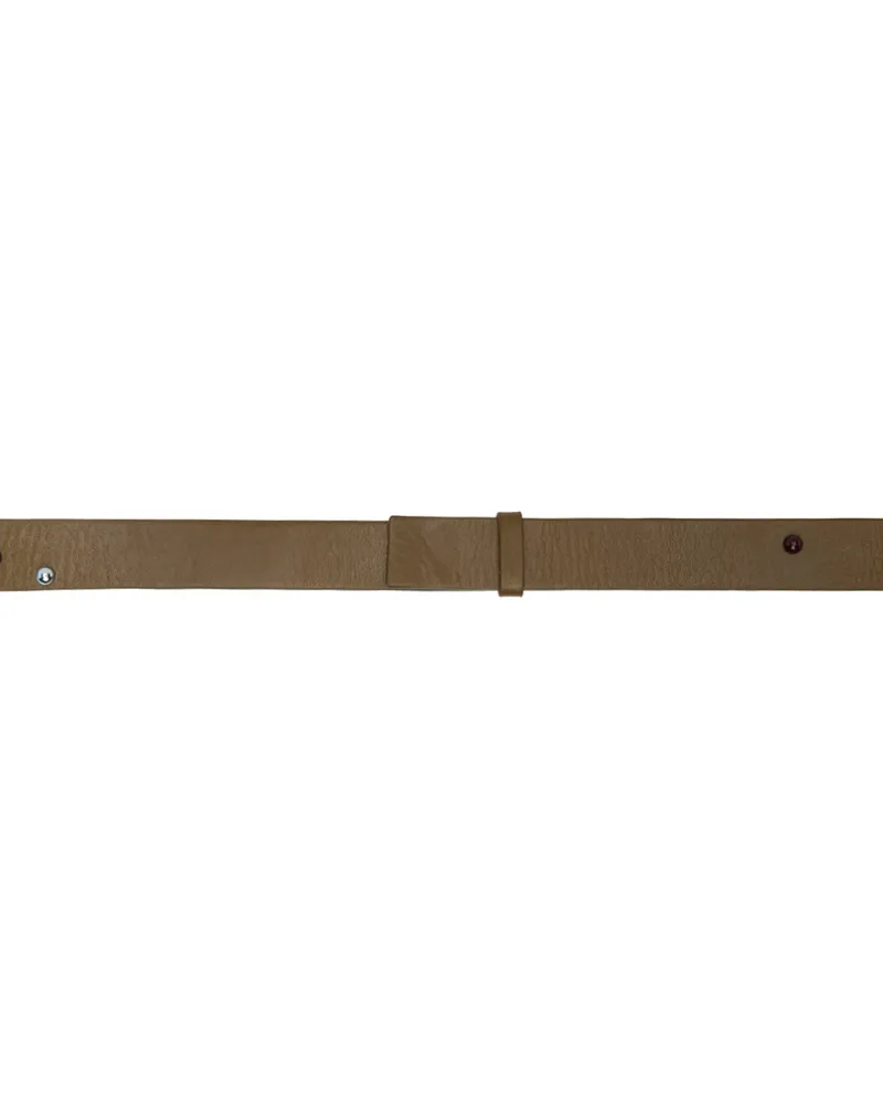 Dries van Noten Khaki Studded Leather Belt 606