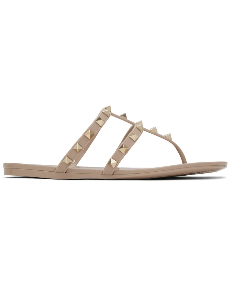 Valentino Garavani Beige Rockstud Sandals P45