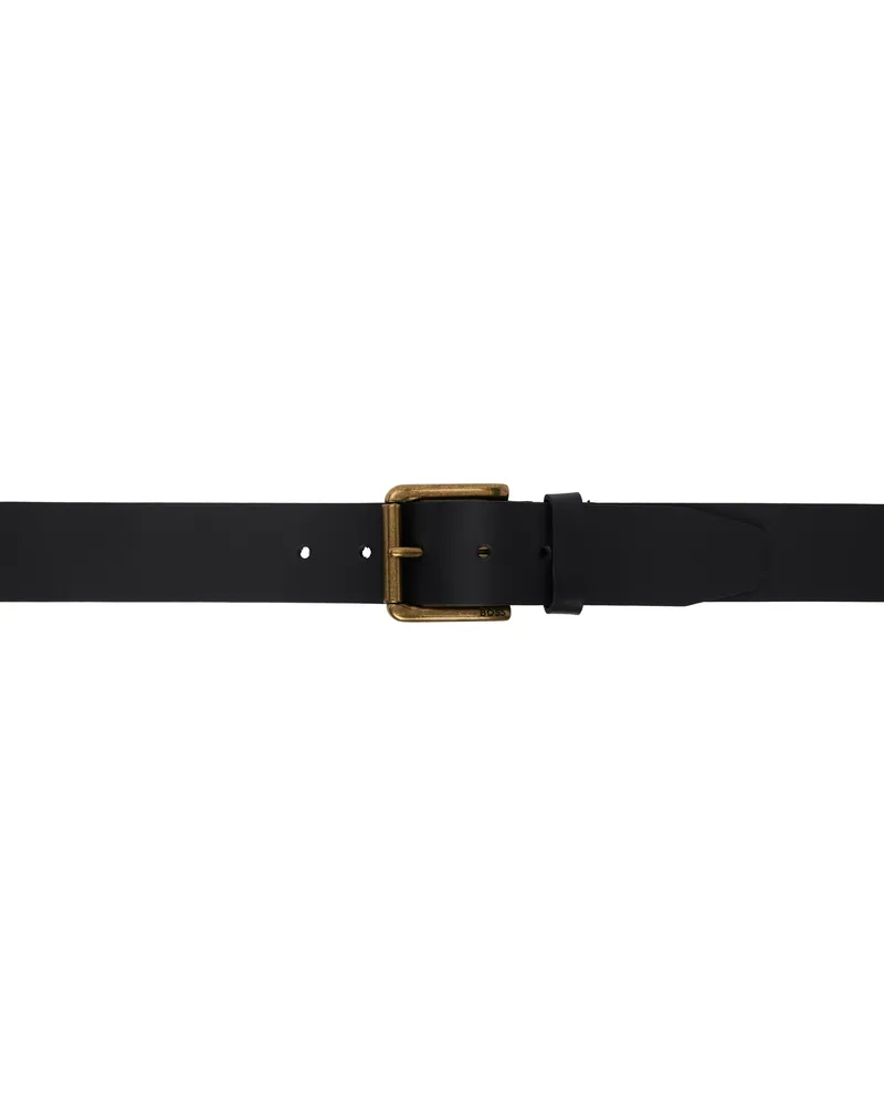 HUGO BOSS Black Branded Pin Buckle Belt 002-black
