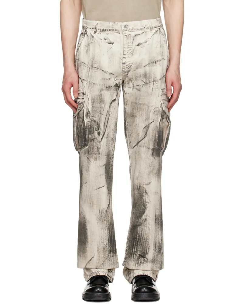 RTA Off-White & Gray Theo Cargo Pants Diorite
