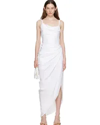 Jacquemus White Le Papier 'La Robe Saudade' Maxi Dress White