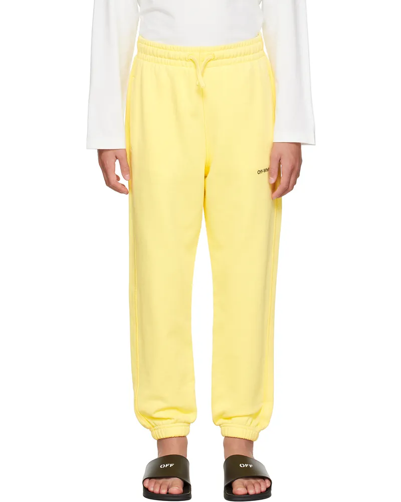 OFF-WHITE Kids Yellow Rubber Arrow Sweatpants Yellow