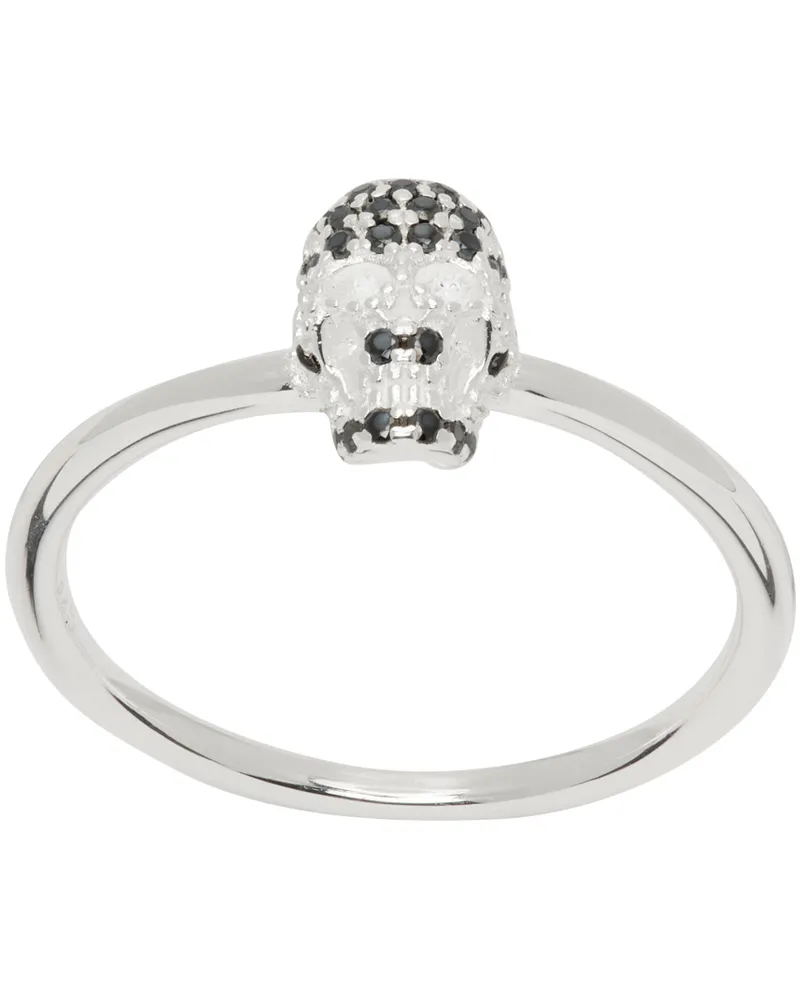 Stolen Girlfriends Club SSENSE Exclusive Silver Dusted Skull Ring Sterling