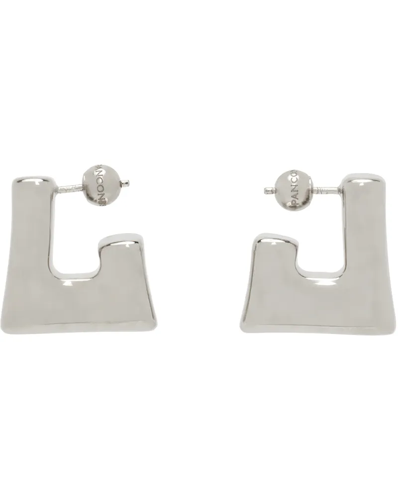 PANCONESI Silver Cubo Earrings Silver
