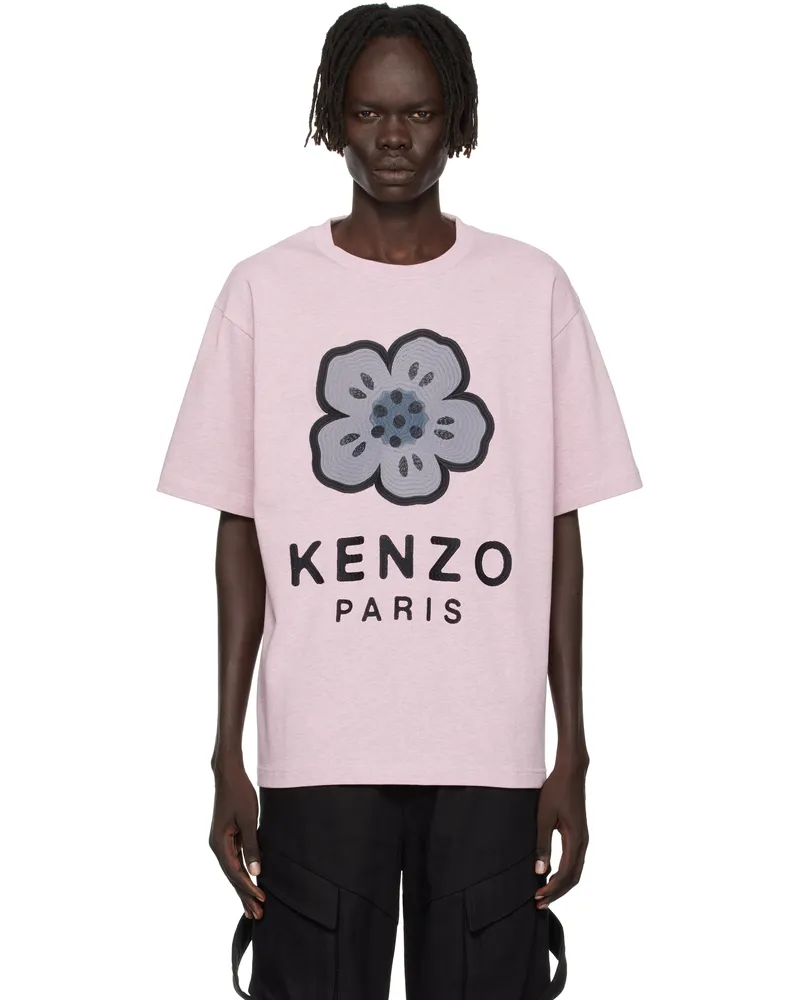 Kenzo Pink Kenzo Paris 'Boke Flower' Embroidered Oversized T-shirt Rose