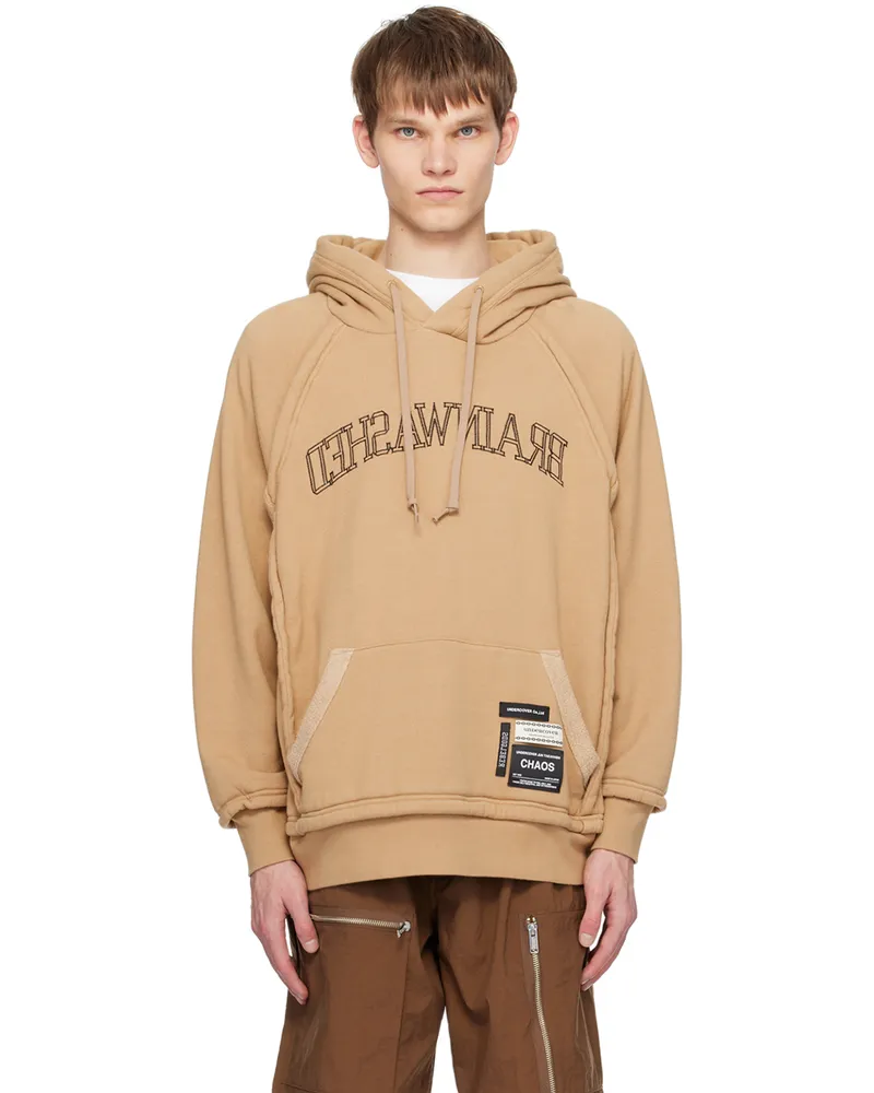 Undercover Tan Embroidered Hoodie Beige