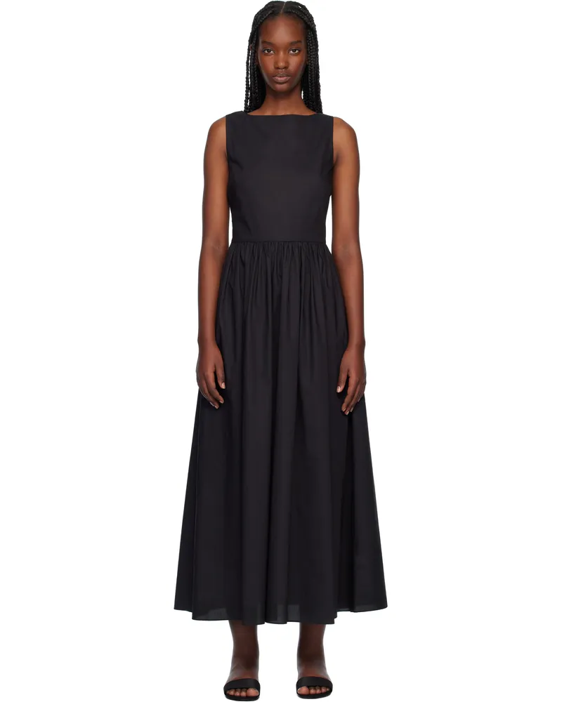 Matteau Black Tie Back Midi Dress Black