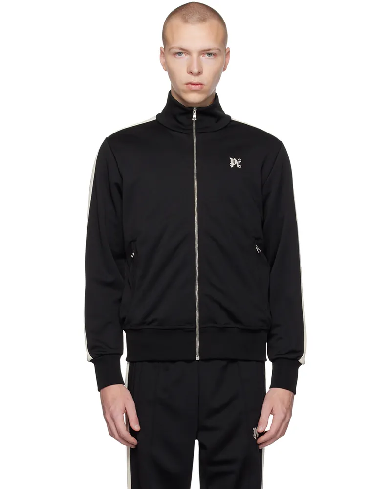 Palm Angels Black Monogram Track Jacket Black