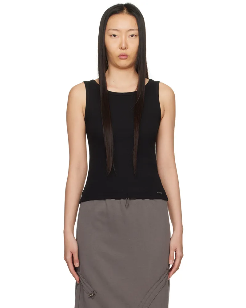 lesugiatelier Black Cut Out Tank Top Black