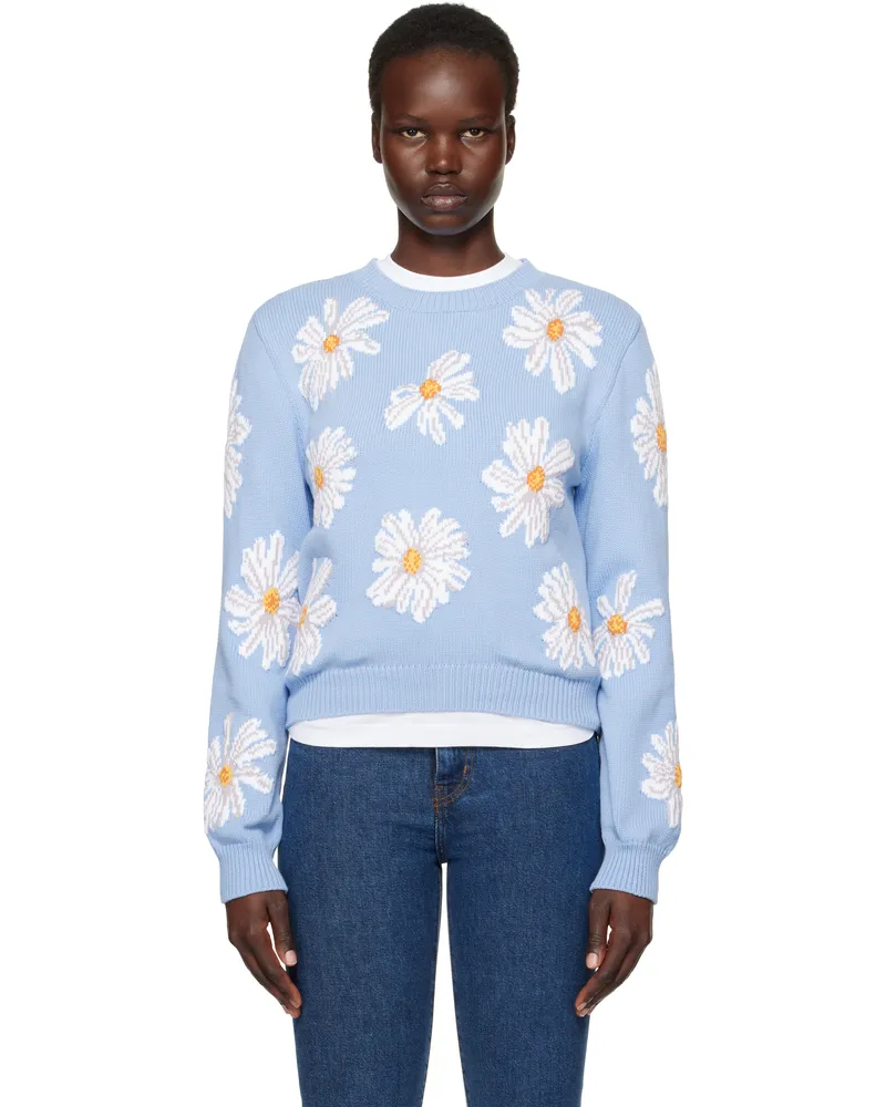 Moschino Blue All Over Daisy Print Sweater 1305