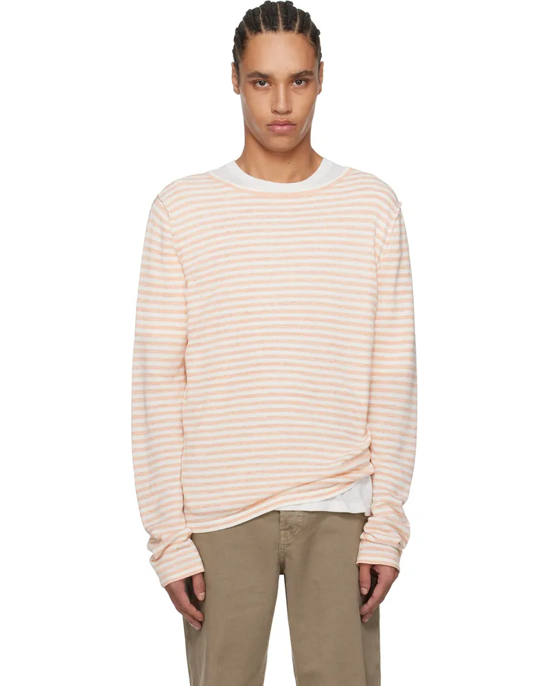 The Row Pink & White Lillard Sweater Ess