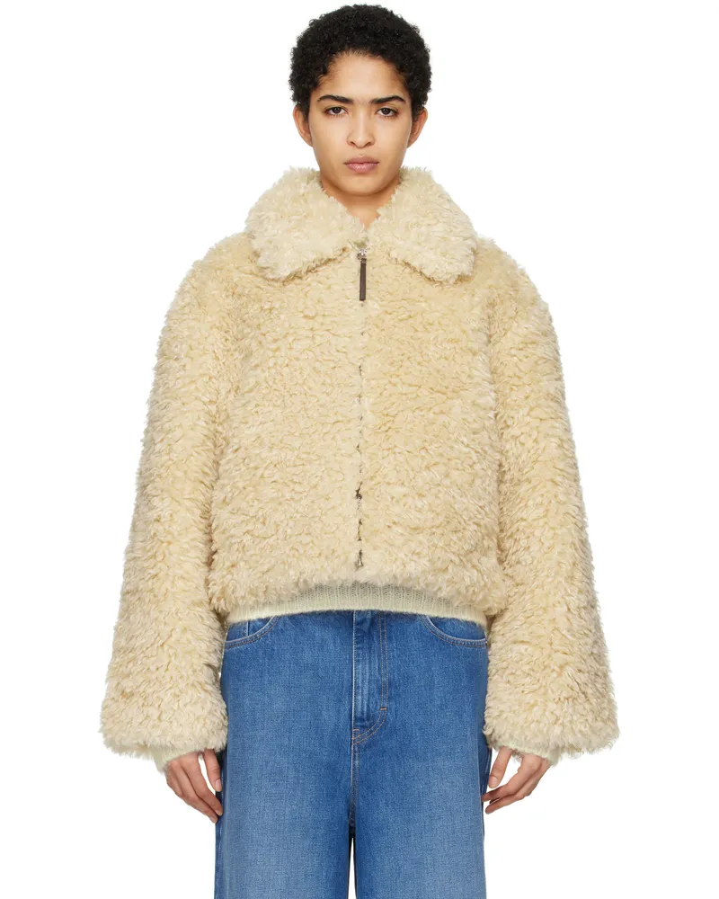 Axel Arigato Beige Dakota Faux-Shearling Jacket Pale