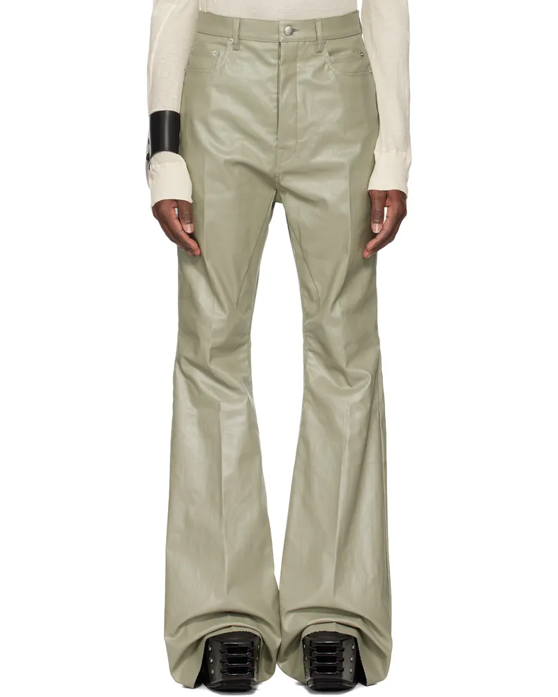 Rick Owens Green Hollywood Bolan Bootcut Jeans 15