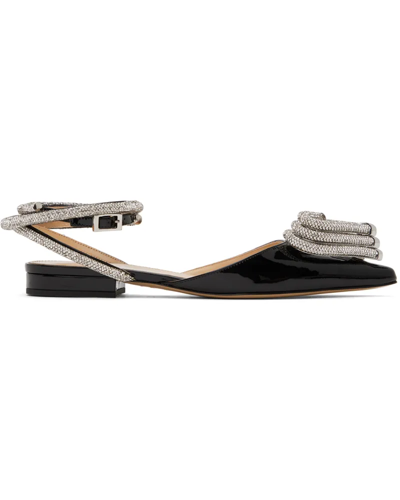 Mach & Mach Black Triple Heart 15 Slippers Black
