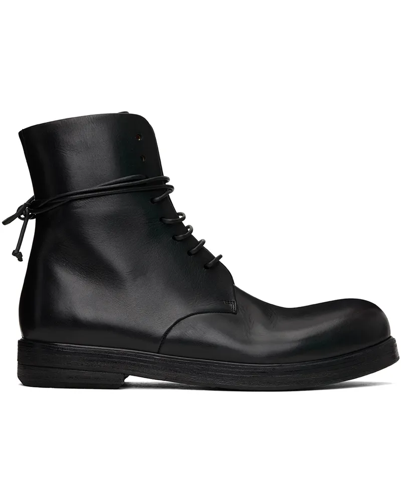 Marsèll Black Zucca Zeppa Lace Up Ankle Boots Black