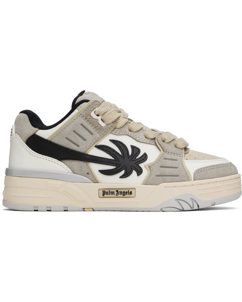 Palm Angels White & Gray Venice Suede Sneakers White