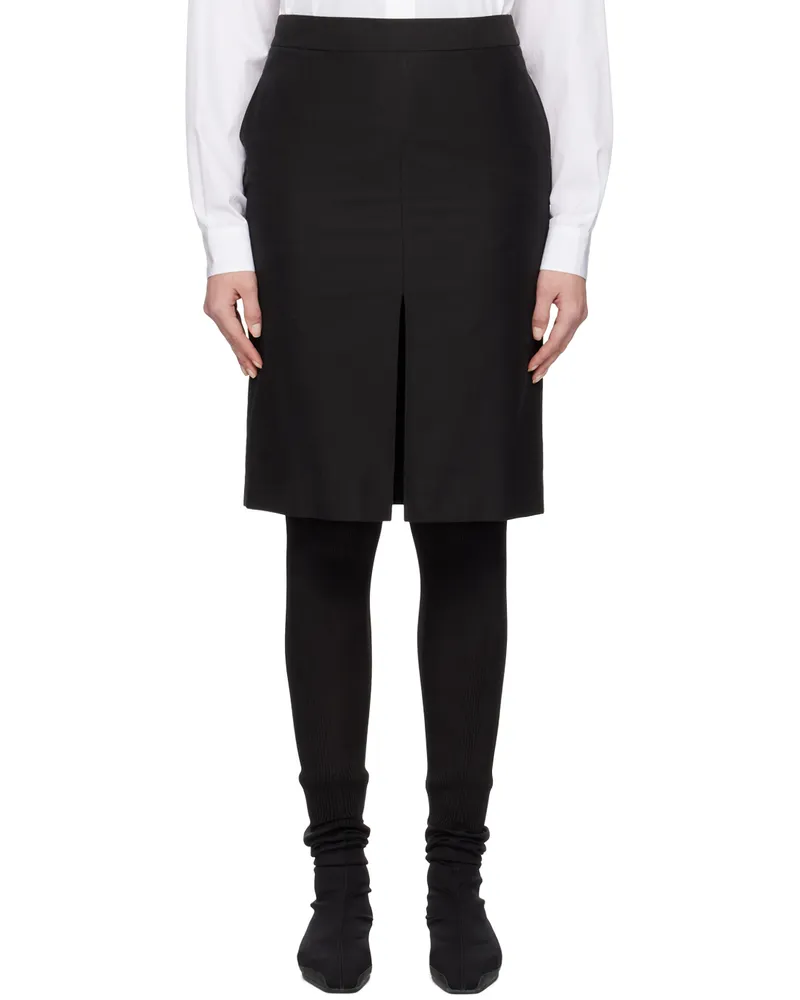 The Row Black Benson Midi Skirt Black