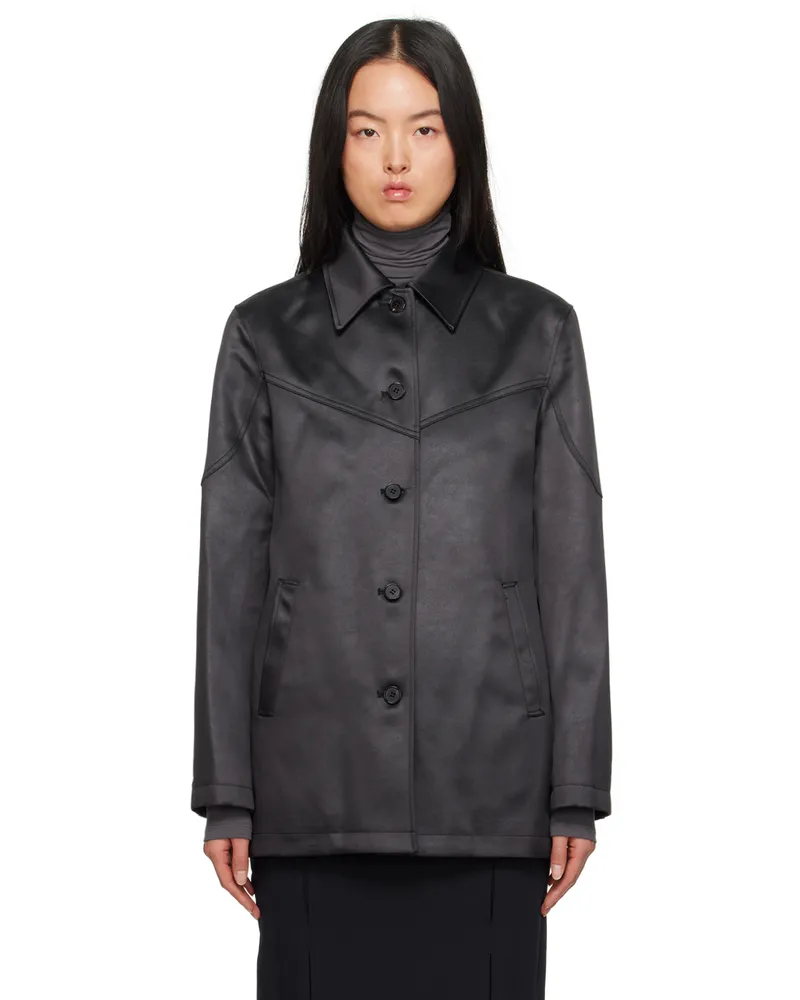 Youth Black Paneled Faux-Leather Jacket Black