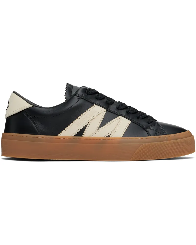 Moncler Black Monaco2 Leather & Nubuck Sneakers P90