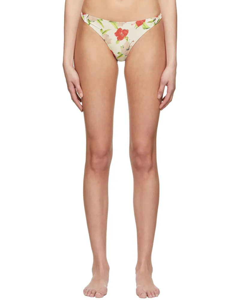 Ganni Off-White Twisted Bikini Bottoms 263