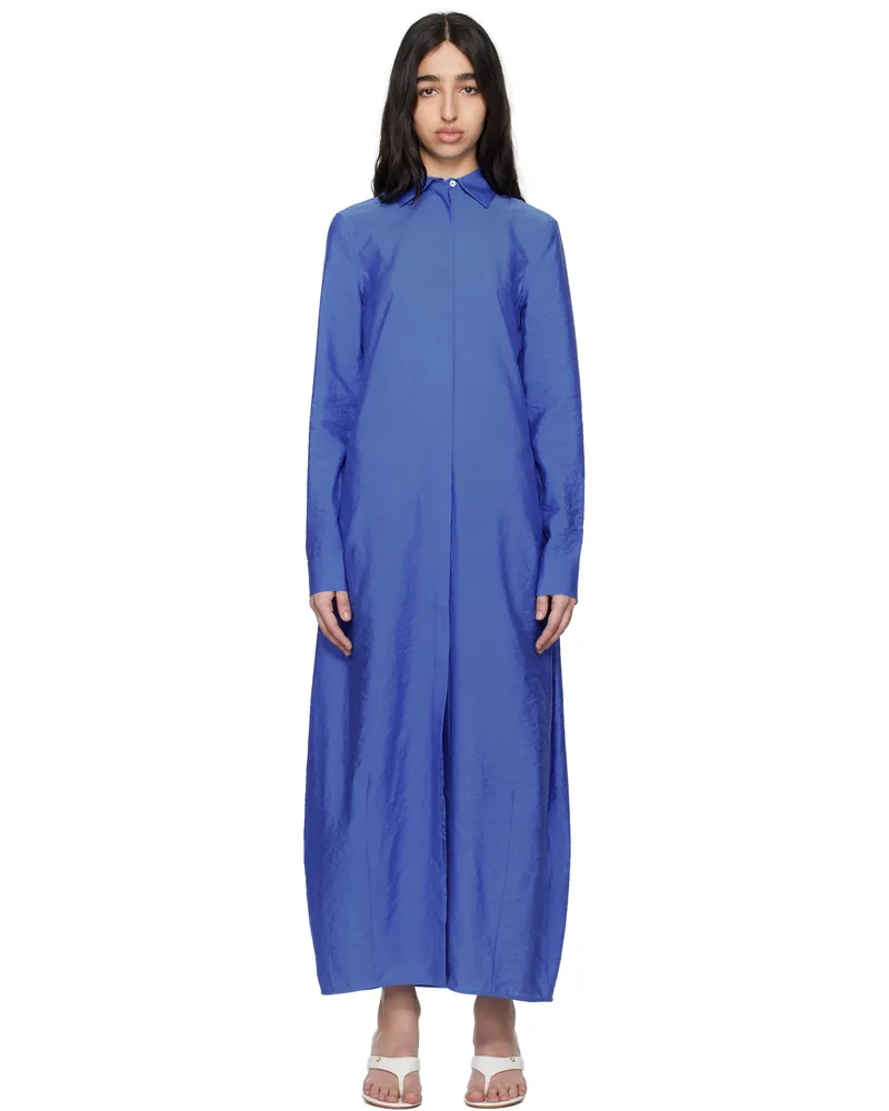 Totême Blue Parachute Maxi Dress Cobalt