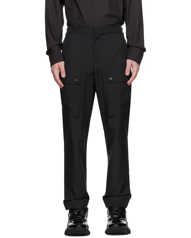 Balmain Black Patch Cargo Pants 0pa