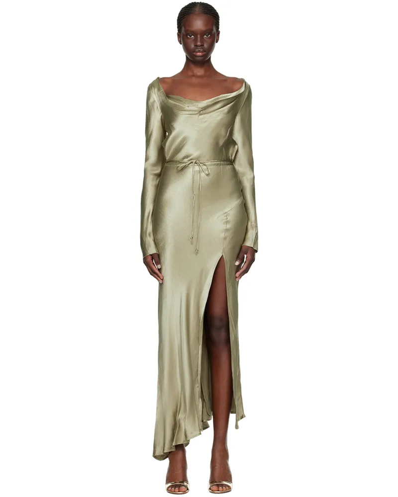 bec & bridge Green Moon Dance Maxi Dress Sage