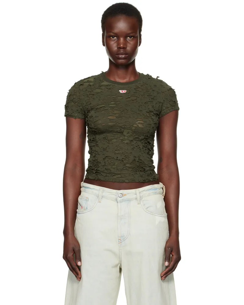 Diesel Khaki T-Uncutie-Long-P2 T-Shirt 51f