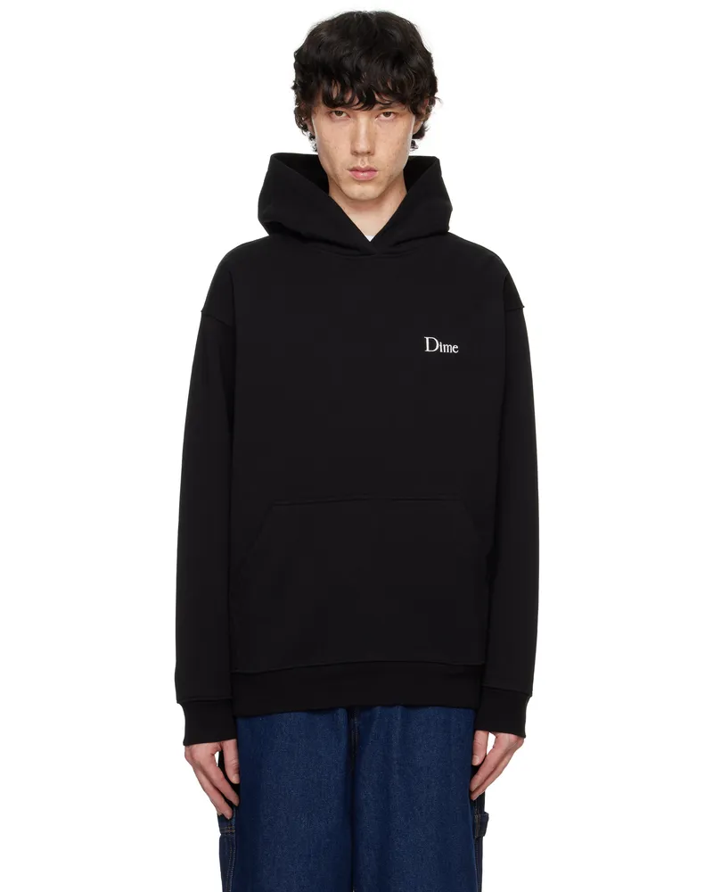 Dime Black Classic Small Logo Hoodie Black