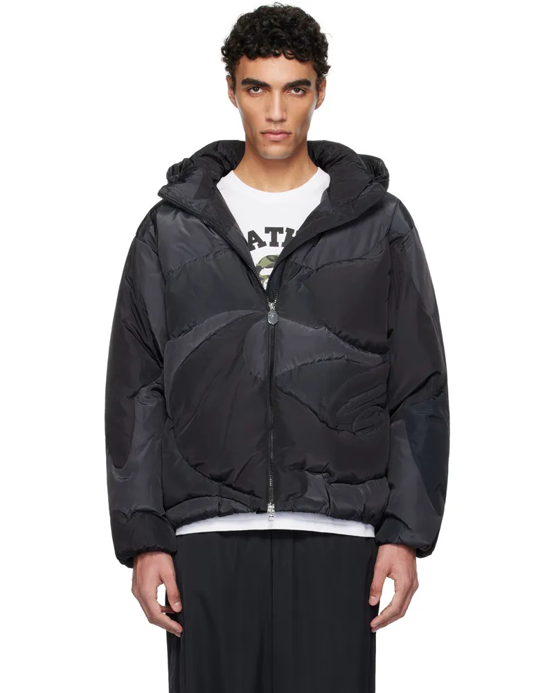BAPE Black 1st Camo Nylon Down Jacket Black