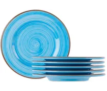 Blue Saint Tropez Side Plate Set, 6 pcs