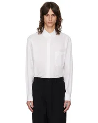 Yohji Yamamoto White J-Plain Stitch Big Shirt Off