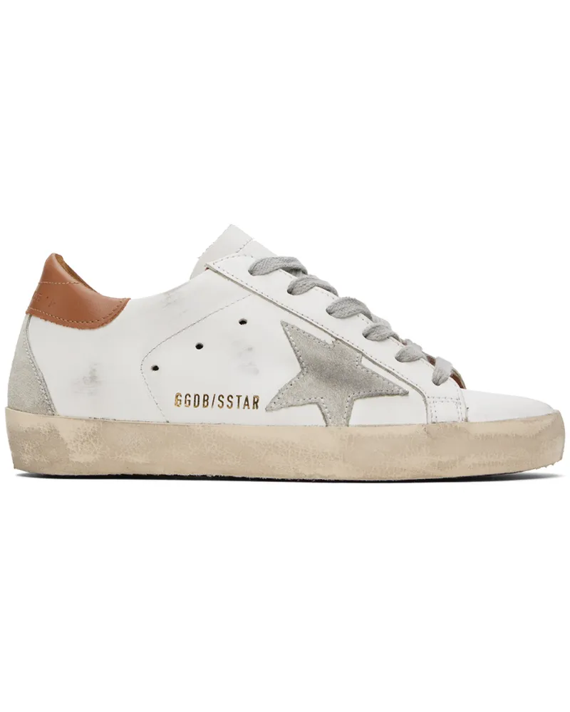Golden Goose SSENSE Exclusive White & Brown Super-Star Sneakers 10803